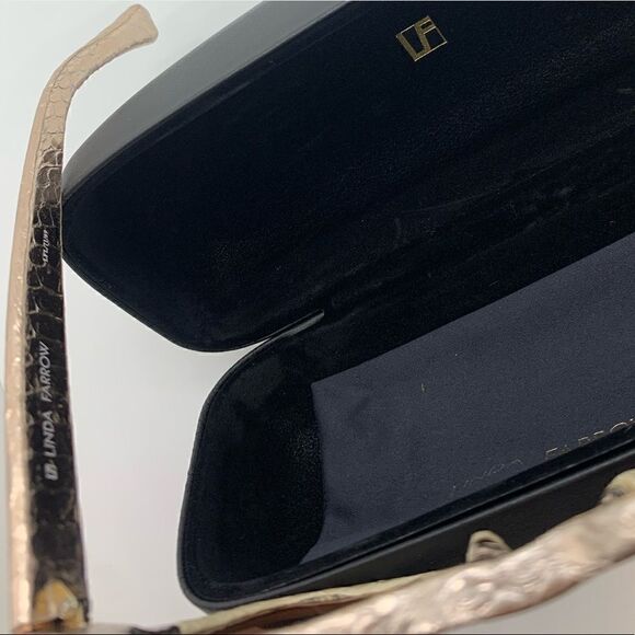 Linda Farrow Rose Gold Snakeskin 52mm Sunglasses - Picture 6 of 12